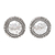 Sterling silver button earrings, 'Shimmering Gong' - Hand Crafted Sterling Silver Button Earrings thumbail