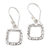 Sterling silver dangle earrings, 'Mirror Game' - Square Balinese Sterling Silver Dangle Earrings thumbail
