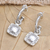 Sterling silver dangle earrings, 'Ancient Light' - Artisan Crafted Sterling Silver Dangle Earrings (image 2b) thumbail