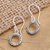 Sterling silver dangle earrings, 'Hula Game' - Handmade Sterling Silver Dangle Earrings from Bali (image 2) thumbail