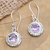 Amethyst dangle earrings, 'Soft Beauty' - Sterling Silver and Amethyst Dangle Earrings (image 2) thumbail