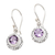 Amethyst dangle earrings, 'Soft Beauty' - Sterling Silver and Amethyst Dangle Earrings thumbail