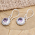 Amethyst dangle earrings, 'Soft Beauty' - Sterling Silver and Amethyst Dangle Earrings (image 2b) thumbail