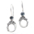 Blue topaz dangle earrings, 'Dragon Water' - Hand Crafted Blue Topaz Dangle Earrings thumbail