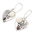 Garnet dangle earrings, 'Moon Love' - Garnet Moon and Heart-Themed Dangle Earrings (image 2b) thumbail