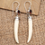Garnet dangle earrings, 'Poison Dagger' - Garnet and Sterling Silver Dangle Earrings thumbail