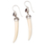 Garnet dangle earrings, 'Poison Dagger' - Garnet and Sterling Silver Dangle Earrings thumbail