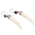 Garnet dangle earrings, 'Poison Dagger' - Garnet and Sterling Silver Dangle Earrings