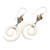 Citrine dangle earrings, 'Pale Spiral' - Citrine and Sterling Silver Dangle Earrings (image 2b) thumbail