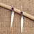 Amethyst dangle earrings, 'Sharp Nail' - Amethyst and Sterling Silver Dangle Earrings (image 2) thumbail