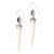 Amethyst dangle earrings, 'Sharp Nail' - Amethyst and Sterling Silver Dangle Earrings thumbail