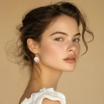 Garnet dangle earrings, 'Celestial Siblings' - Hand Crafted Sun and Moon Dangle Earrings