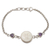 Amethyst link bracelet, 'Purple Moonlight' - Amethyst and Sterling Silver Moon Bracelet thumbail
