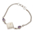 Amethyst link bracelet, 'Sleeping Baby' - Hand Made Amethyst and Bone Link Bracelet