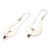 Garnet dangle earrings, 'White Rider' - Hand Crafted Bone and Garnet Dangle Earrings (image 2b) thumbail