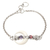 Garnet and amethyst link bracelet, 'Strong Moonlight' - Hand Made Garnet and Amethyst Link Bracelet (image 2a) thumbail