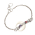 Garnet and amethyst link bracelet, 'Strong Moonlight' - Hand Made Garnet and Amethyst Link Bracelet (image 2b) thumbail