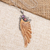 Garnet and amethyst pendant necklace, 'Ethereal Angel' - Garnet and Amethyst Angel Wing Pendant Necklace thumbail