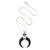 Garnet pendant necklace, 'Mysterious Crescent' - Sterling Silver and Garnet Pendant Necklace