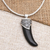 Men's sterling silver pendant necklace, 'Black Tiger Tooth' - Men's Sterling Silver Pendant Necklace (image 2) thumbail
