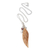 Garnet pendant necklace, 'Angelic Harmony' - Hand Crafted Bone and Garnet Pendant Necklace thumbail