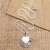 Garnet and amethyst pendant necklace, 'Garden of Love' - Amethyst and Garnet Heart-Themed Pendant Necklace (image 2b) thumbail