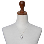 Garnet and amethyst pendant necklace, 'Garden of Love' - Amethyst and Garnet Heart-Themed Pendant Necklace