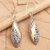 Gold-accented dangle earrings, 'Sparkly Eyes' - Gold-Accented Sterling Silver Dangle Earrings