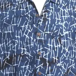 Men's batik cotton shirt, 'Lazy Day in Blue' - Men's Batik Cotton Short-Sleeved Shirt