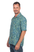 Men's batik cotton shirt, 'Choppy Water' - Men's Casual Batik Cotton Shirt (image 2c) thumbail