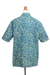 Men's batik cotton shirt, 'Choppy Water' - Men's Casual Batik Cotton Shirt (image 2h) thumbail
