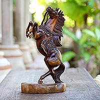 Wood sculpture, One Trick Pony