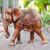 Wood sculpture, 'Costumed Elephant' - Hand Carved Suar Wood Elephant Sculpture thumbail