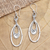 Sterling silver dangle earrings, 'Party Edition' - Handmade Sterling Silver Dangle Earrings (image 2) thumbail