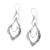 Sterling silver dangle earrings, 'Twisted Leaves' - Hand Made Sterling Silver Dangle Earrings thumbail