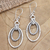 Sterling silver dangle earrings, 'Stay Humble' - Hand Crafted Sterling Silver Dangle Earrings (image 2) thumbail
