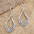 Sterling silver dangle earrings, 'Mirror, Mirror' - Handcrafted Sterling Silver Dangle Earrings thumbail