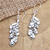 Sterling silver dangle earrings, 'Singaraja Leaves' - Artisan Crafted Sterling Silver Dangle Earrings (image 2) thumbail