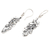 Sterling silver dangle earrings, 'Singaraja Leaves' - Artisan Crafted Sterling Silver Dangle Earrings (image 2c) thumbail