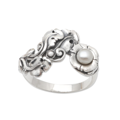 Cultured Mabe pearl single stone ring, 'My Pearl' - Cultured Mabe Pearl Single Stone Ring