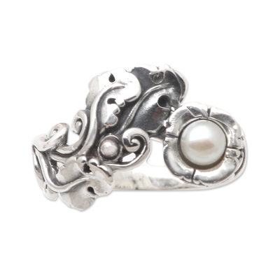 Cultured Mabe pearl single stone ring, 'My Pearl' - Cultured Mabe Pearl Single Stone Ring