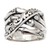 Sterling silver band ring, 'Traditional Bamboo' - Bamboo-Inspired Sterling Silver Band Ring