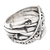 Sterling silver band ring, 'Traditional Bamboo' - Bamboo-Inspired Sterling Silver Band Ring (image 2c) thumbail