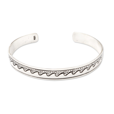 Hand Made Sterling Silver Cuff Bracelet from Bali