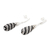 Cubic zirconia dangle earrings, 'Black Tie Night' - Sterling Silver and Cubic Zirconia Dangle Earrings