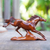 Escultura de madera - Escultura de caballo de madera de suar hecha a mano