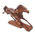 Wood sculpture, 'Fleet Footed' - Handmade Suar Wood Horse Sculpture