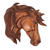 Wood relief panel, 'Majestic Mane' - Suar Wood Horse Head Relief Panel thumbail
