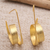 Gold-plated drop earrings, 'Love Myself' - Gold-Plated Sterling Silver Drop Earrings thumbail