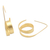 Gold-plated drop earrings, 'Love Myself' - Gold-Plated Sterling Silver Drop Earrings (image 2d) thumbail